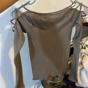 Free people cutout shoulder top